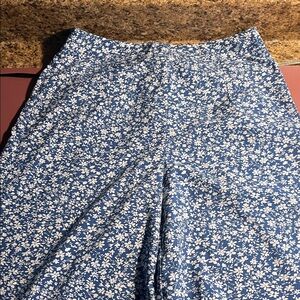 SHEIN Navy and White Floral pants